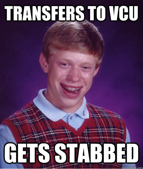 Transfers to VCU Gets Stabbed - Transfers to VCU Gets Stabbed  Bad Luck Brian