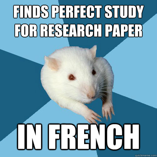 finds perfect study for research paper in french  Psychology Major Rat