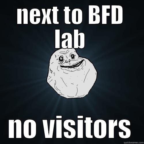 NEXT TO BFD LAB NO VISITORS Forever Alone