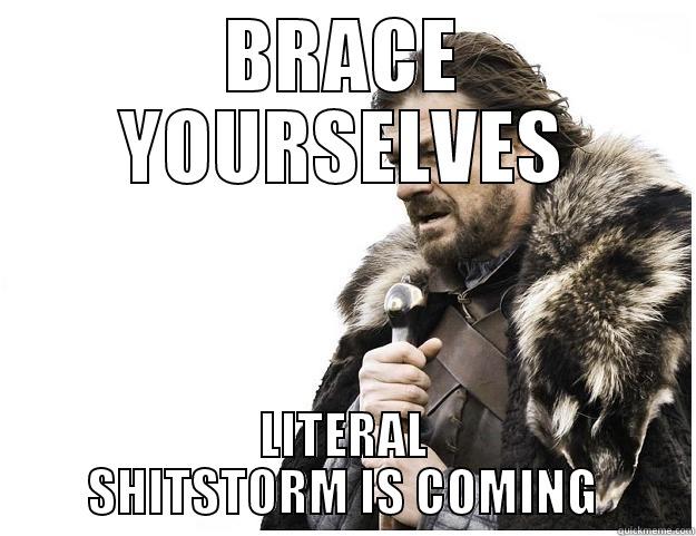 BRACE YOURSELVES LITERAL SHITSTORM IS COMING Imminent Ned