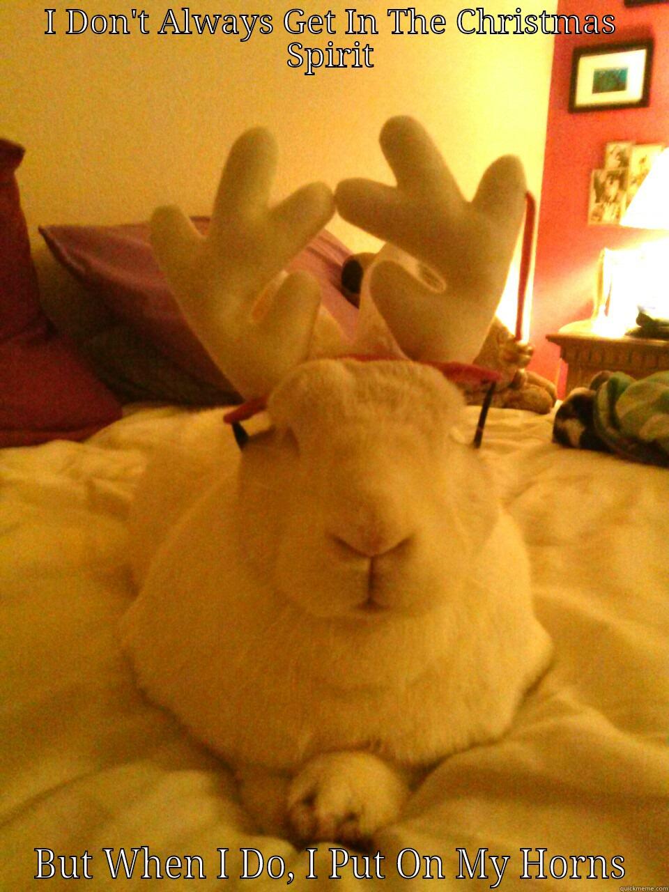 I DON'T ALWAYS GET IN THE CHRISTMAS SPIRIT BUT WHEN I DO, I PUT ON MY HORNS Misc