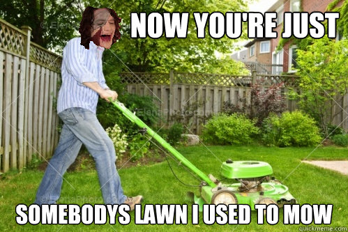 now you're just somebodys lawn i used to mow - now you're just somebodys lawn i used to mow  Gotye