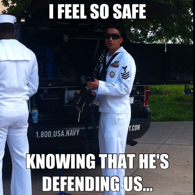 I FEEL SO SAFE KNOWING THAT HE'S DEFENDING US... - I FEEL SO SAFE KNOWING THAT HE'S DEFENDING US...  Misc