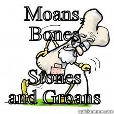 MOANS, BONES STONES AND GROANS Confession Bear