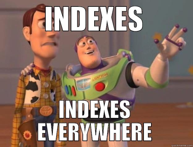 INDEXES INDEXES EVERYWHERE Toy Story