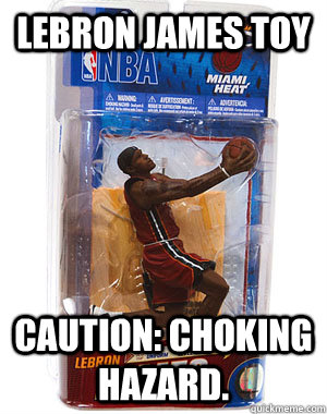 Lebron James Toy Caution: Choking Hazard.  Lebron James Toy