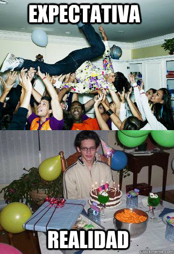 Expectativa Realidad  birthday party fail