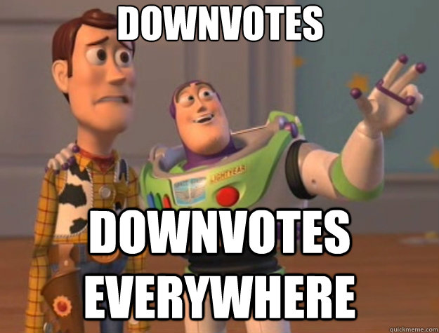Downvotes downvotes everywhere - Downvotes downvotes everywhere  Toy Story