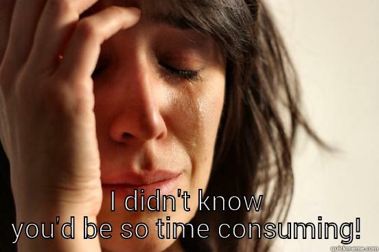  I DIDN'T KNOW YOU'D BE SO TIME CONSUMING! First World Problems