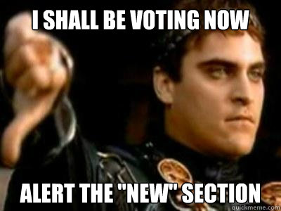 I shall be voting now alert the 