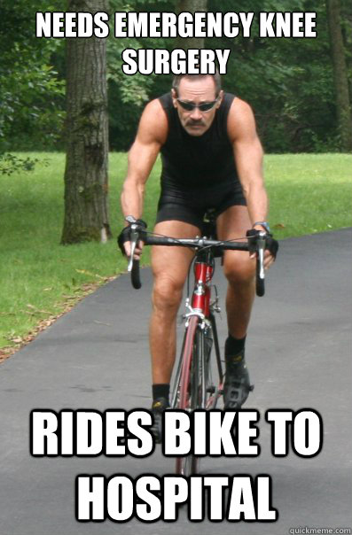 NEEDS EMERGENCY KNEE SURGERY RIDES BIKE TO HOSPITAL - NEEDS EMERGENCY KNEE SURGERY RIDES BIKE TO HOSPITAL  TOUGH GUY JONAS