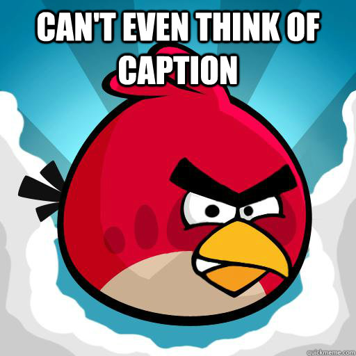 Can't even think of caption   Overreactive Angry Bird