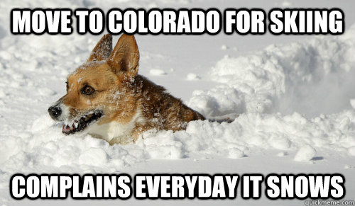 Move to Colorado for Skiing Complains everyday it snows - Move to Colorado for Skiing Complains everyday it snows  non native colorado people 1