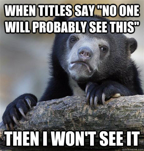 When titles say 
