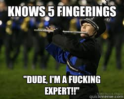 knows 5 fingerings 