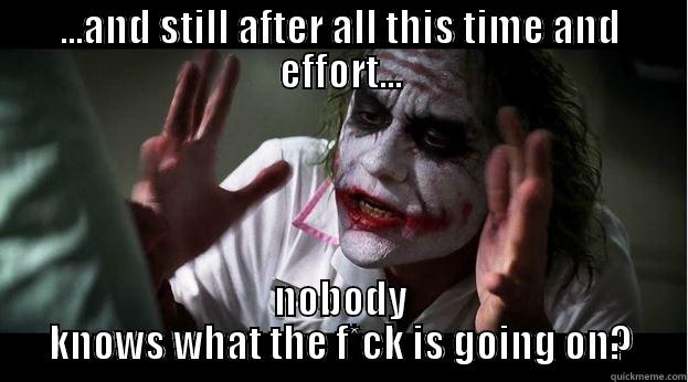...AND STILL AFTER ALL THIS TIME AND EFFORT... NOBODY KNOWS WHAT THE F*CK IS GOING ON? Joker Mind Loss