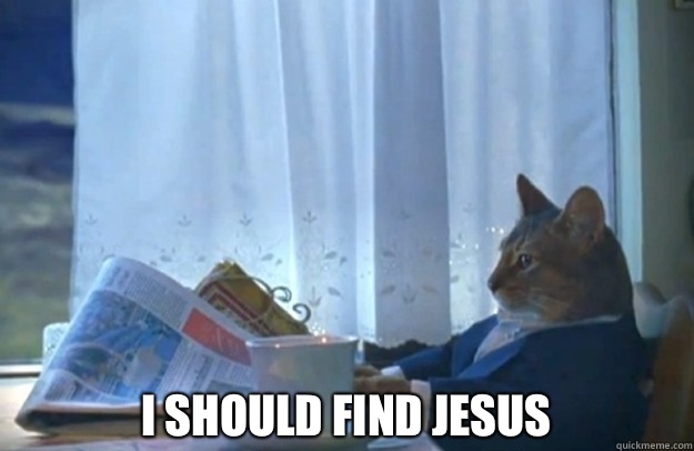  I should find Jesus  Sophisticated Cat