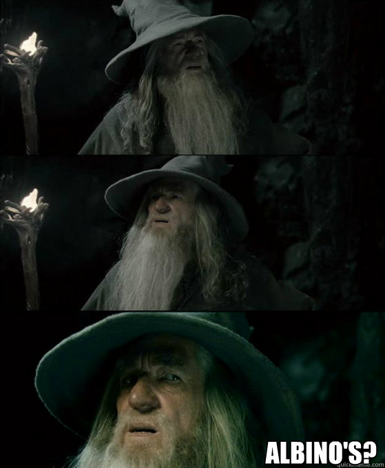  albino's?  Confused Gandalf