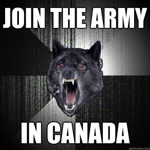 JOIN THE ARMY IN CANADA  Insanity Wolf