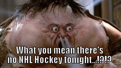 NO HOCKEY!?!?!? -        WHAT YOU MEAN THERE'S NO NHL HOCKEY TONIGHT...!?!? Misc