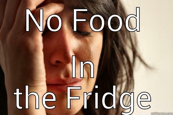 NO FOOD IN THE FRIDGE First World Problems