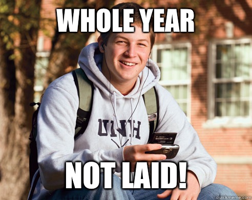 Whole year Not laid!  College Freshman