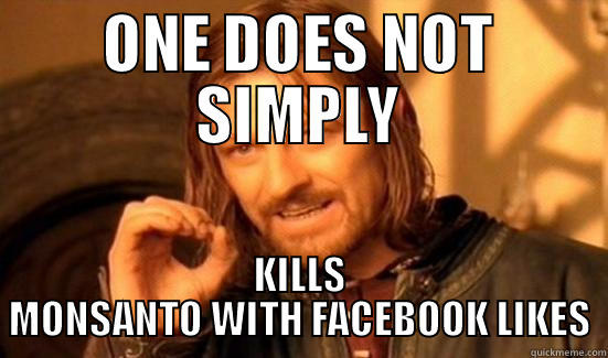 ONE DOES NOT SIMPLY KILLS MONSANTO WITH FACEBOOK LIKES Boromir