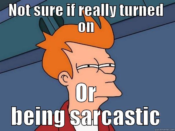 NOT SURE IF REALLY TURNED ON OR BEING SARCASTIC Futurama Fry