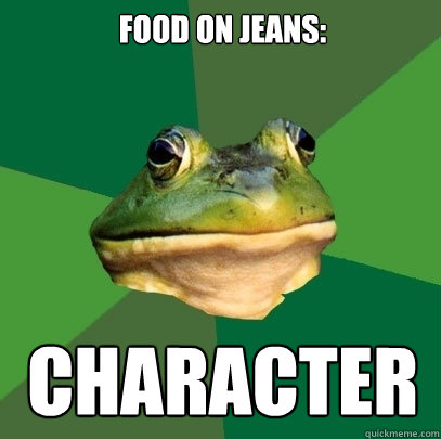 FOOD ON JEANS:  CHARACTER  Foul Bachelor Frog