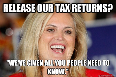 Release our tax returns? 