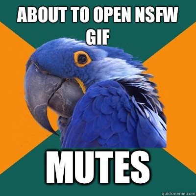 About to open nsfw gif Mutes   Paranoid Parrot