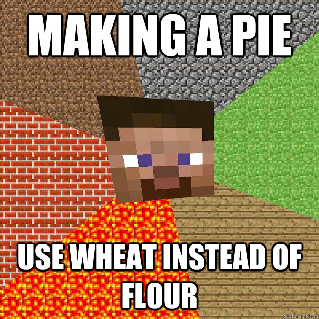 Making a pie use wheat instead of flour  Minecraft