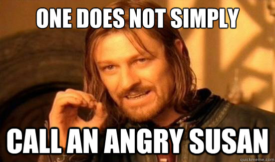 One Does Not Simply call an angry Susan  Boromir