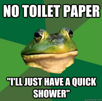 No toilet paper 