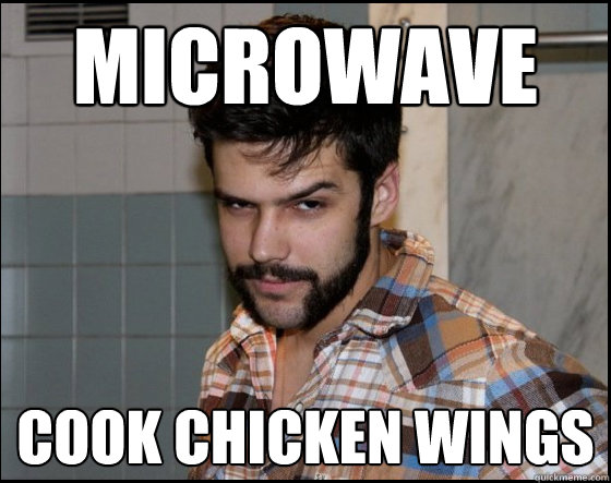 Microwave Cook chicken wings  Josh