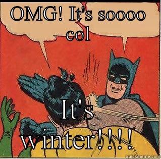 OMG! IT'S SOOOO COL IT'S WINTER!!!! Slappin Batman