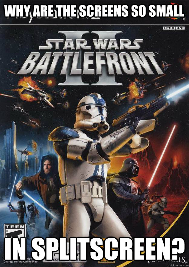 Why are the screens so small in splitscreen? - Why are the screens so small in splitscreen?  Misc