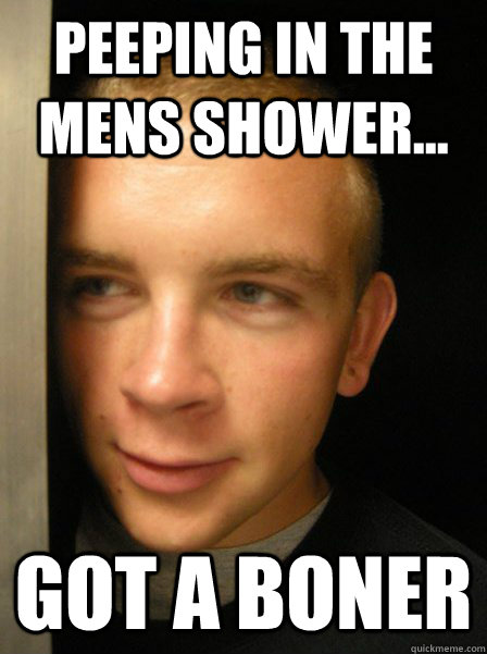 peeping in the mens shower... got a boner - peeping in the mens shower... got a boner  Misc
