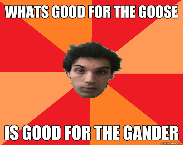 WHATS GOOD FOR THE GOOSE IS GOOD FOR THE GANDER  Idiot WoW player