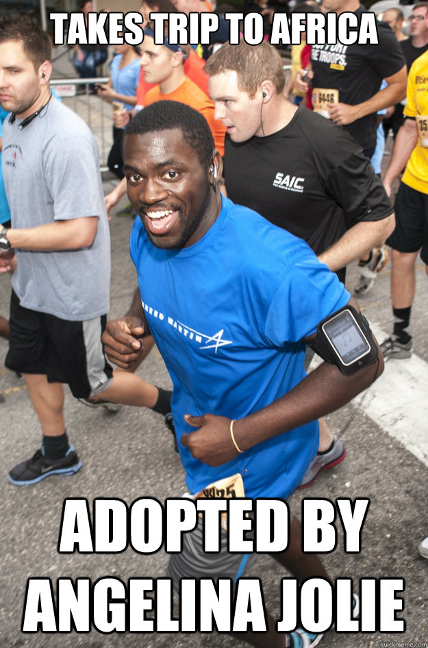 takes trip to africa adopted by angelina jolie  Ridiculously Photogenic Black Guy