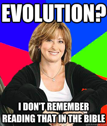 evolution? I don't remember reading that in the bible - evolution? I don't remember reading that in the bible  Sheltering Suburban Mom