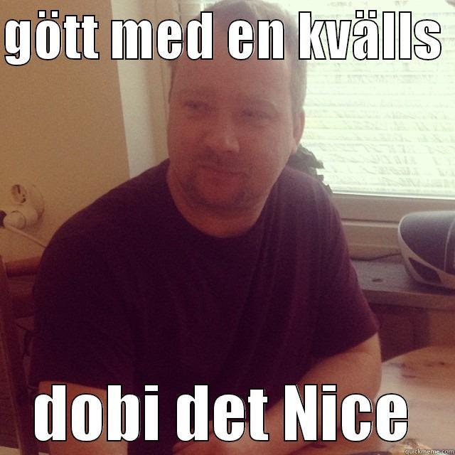 GÖTT MED EN KVÄLLS  DOBI DET NICE Misc