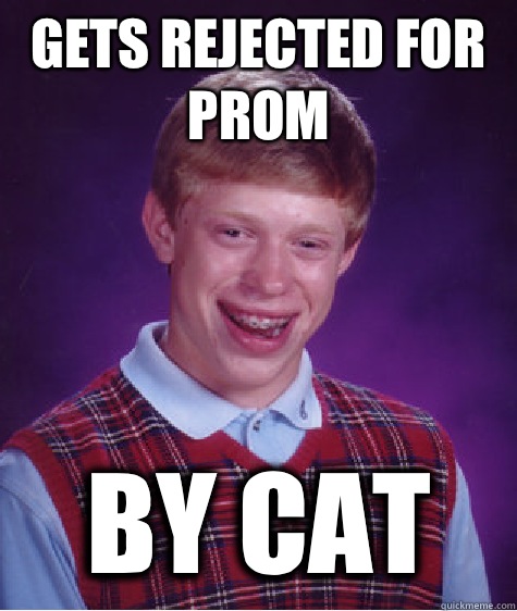 Gets rejected for prom by cat  Bad Luck Brian