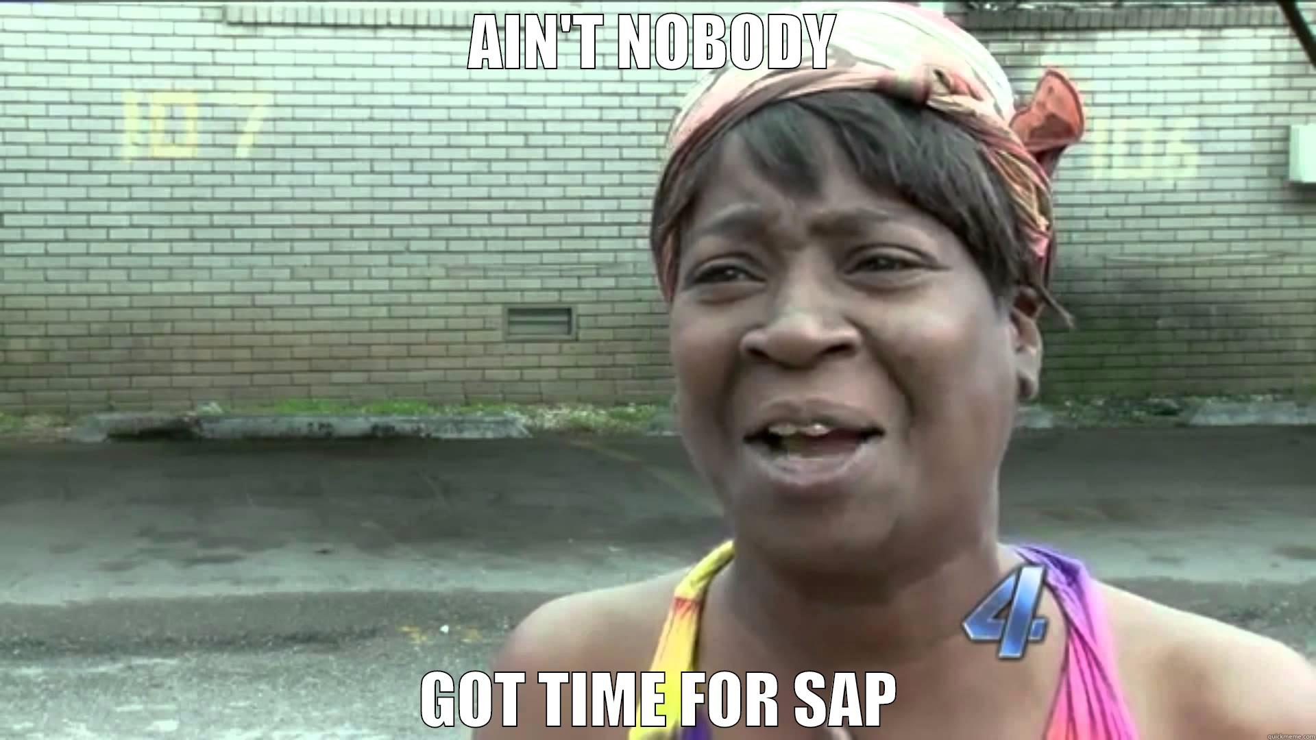 AIN'T NOBODY  GOT TIME FOR SAP Misc
