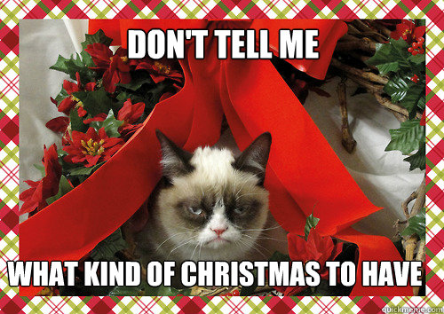 DON'T TELL ME WHAT KIND OF CHRISTMAS TO HAVE  merry christmas