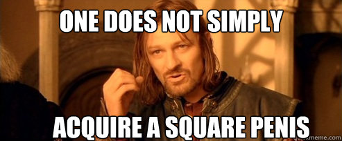 One does not simply Acquire a square penis  One Does Not Simply
