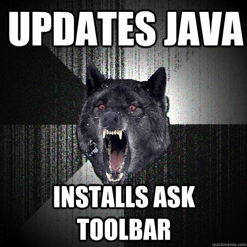 Updates Java Installs ask Toolbar  Insanity Wolf