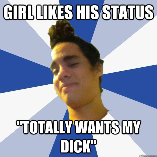 Girl likes his status 