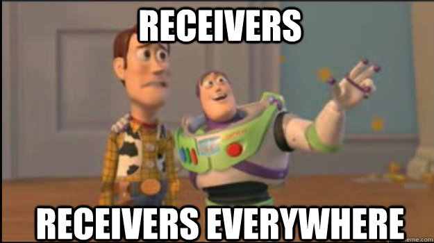 receivers receivers everywhere - receivers receivers everywhere  Buzz and Woody