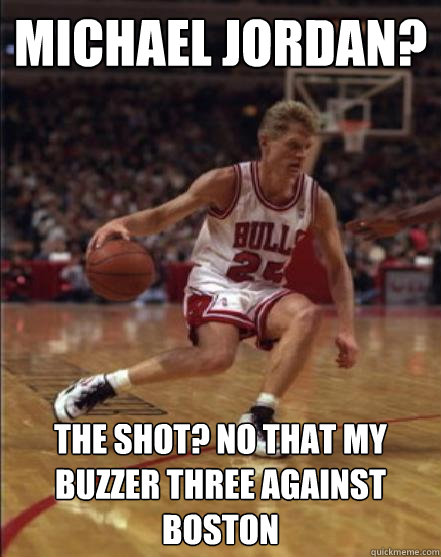 Michael Jordan? The shot? No that my buzzer three against boston - Michael Jordan? The shot? No that my buzzer three against boston  Envios Steve Kerr